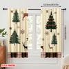 2Pcs,2D Plane Printing Curtains Roller Blinds Christmas Trees Snowflakes Deer_A (3) Versatile Fabric (Without Rod) Art Deco