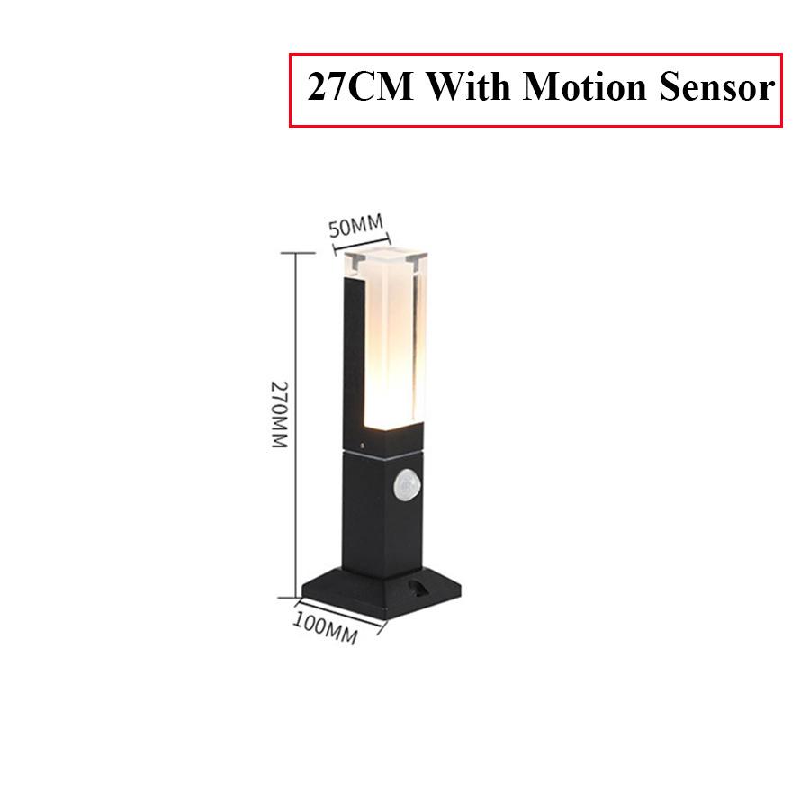 Acryl PIR Bewegungssensor LED Pollerleuchte Außen Garten Landschaft Säulenleuchte IP65 Wasserdicht Garten Straßen Pollerleuchte