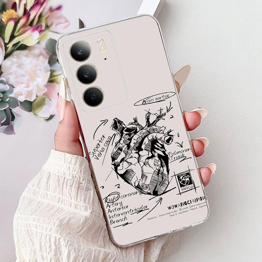 For OPPO Realme C75 4G Case 2025 New Fashion Butterfly Love Heart Flower Soft Transparent Silicone Cover For RealmeC75 C 75 Etui