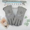 Autumn and winter men's new velvet thickened thermal gloves