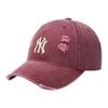 MLB Cotton Baseball Caps Unisex Burgundy Fashion 3ACPVV34N-50BDS