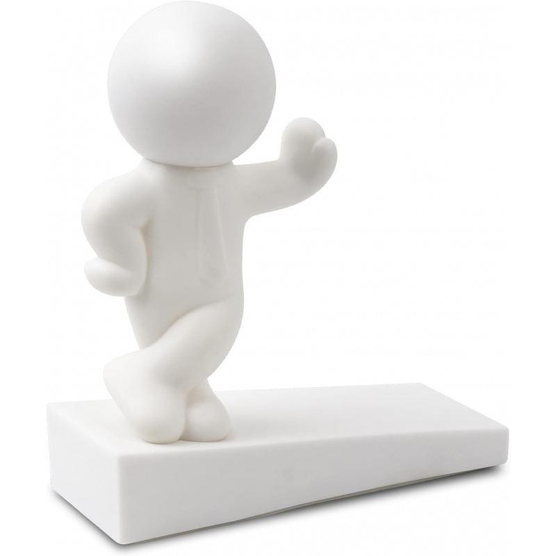 Cute white kung fu character door stopper