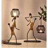 Nordic Metal Candle Holder – Handmade Abstract Character Candlestick for Home or Wedding Decor