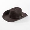 Autumn And Winter New Fashion Belt Buckle Decorative Wool Woolen Edge Wide Brim Jazz Hat Outdoor Warm Concave Top Hat