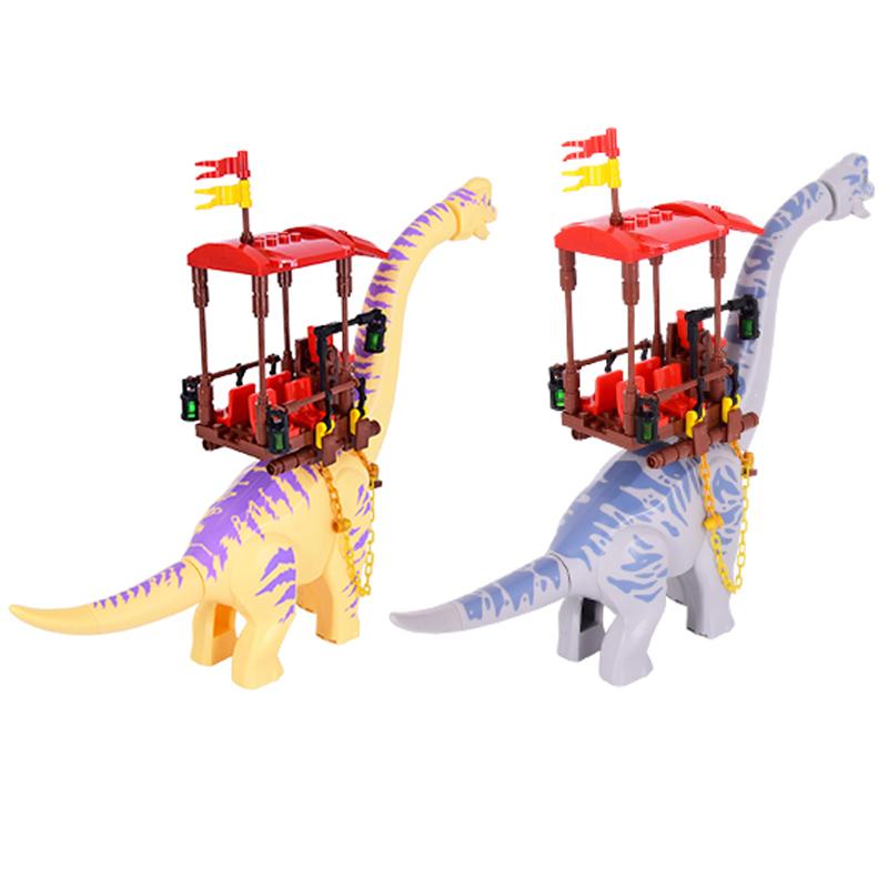 Jurassic Dinosaurs Building Blocks Brachiosaurus DIY Big Size Tyrannosaurus Action Figure Models Children Toys Animals Gifts