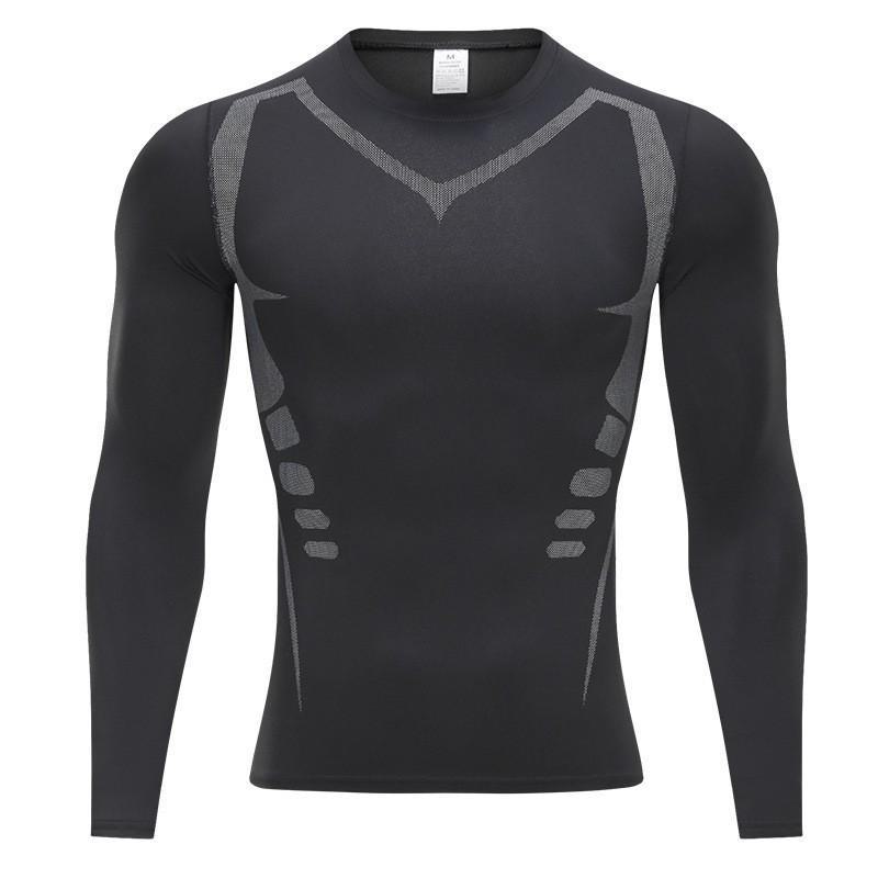 Collants de sport à séchage rapide et très élastiques pour hommes: T-shirt de cyclisme à manches longues absorbant la transpiration Cross-Border PRO