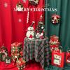 FINGOOO Christmas Tablecloth, Checkered Decorative Green and Red Plaid, Washable, Stain-Resistant, Heat-Resistant, Durable, Rectangular, Nordic Style,