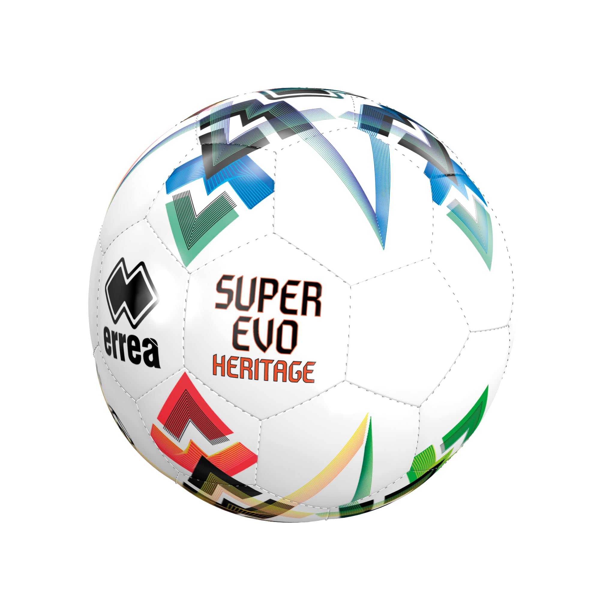 

ERREA SUPER EVO HERITAGE Youth Training Soccer HA0C0Z42180 Ball, 32-Panel (Size 4), White/Multicolor, [Authentic]