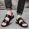 Fashion2024 Black Summer Sandals for Man Leather Sandals Men Luxury Sandals Man White Casual Shoes Men Zapatos De Hombre Sandalias