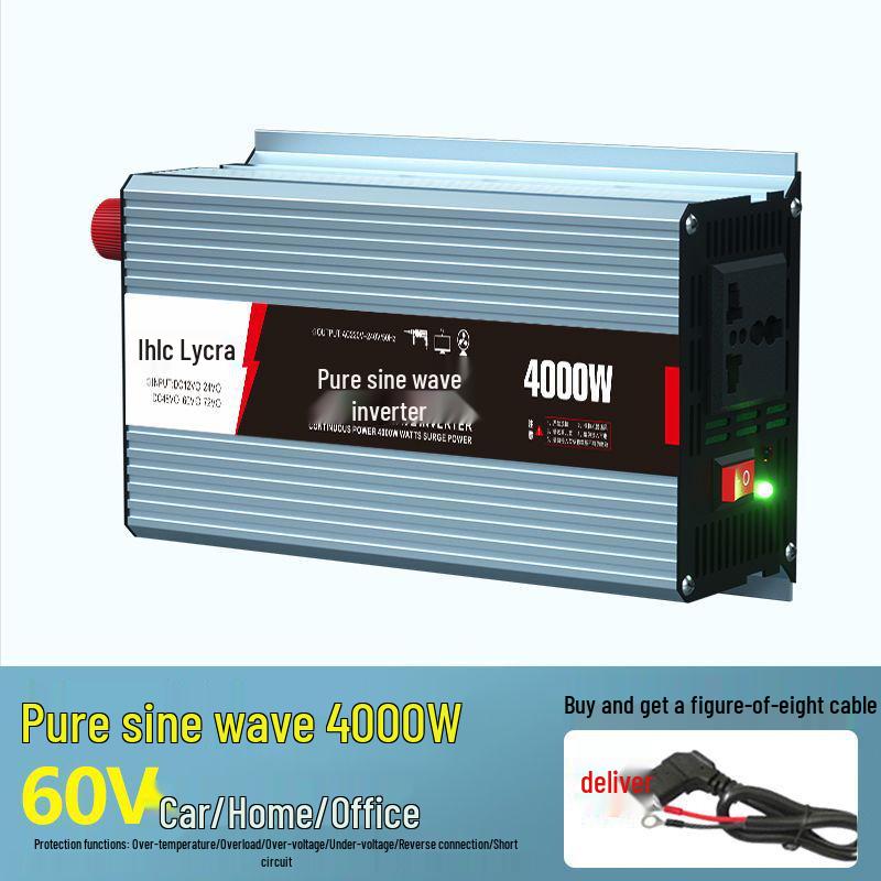 High-Power Pure Sine Wave Smart Inverter: 12V/24V/48V/60V To 220V for Car and Home Use