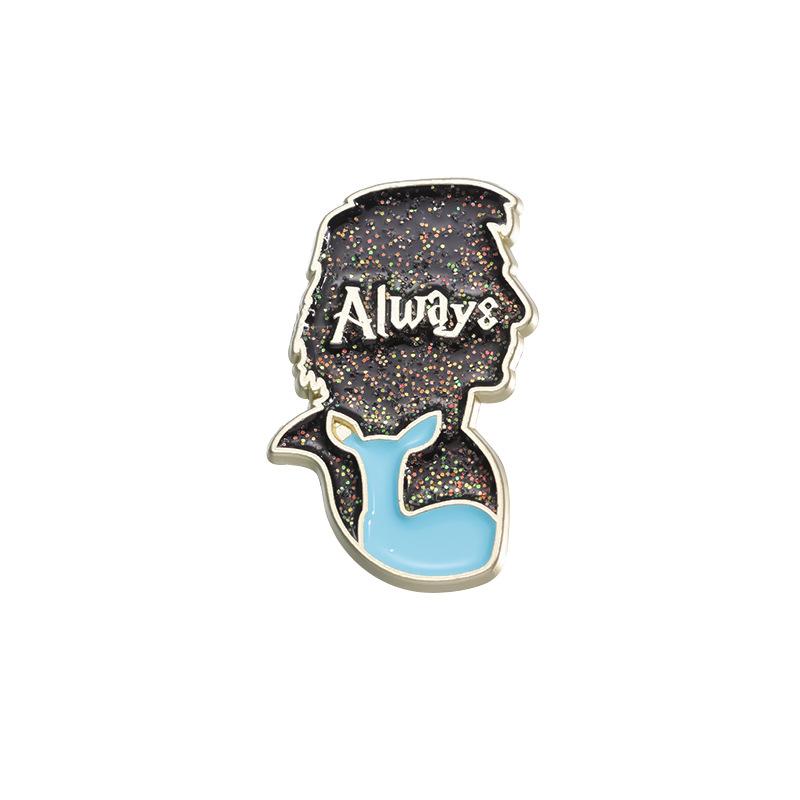 Fashionable Coated Enamel Alloy Brooch With Distinctive Letter And Shapes Geometric