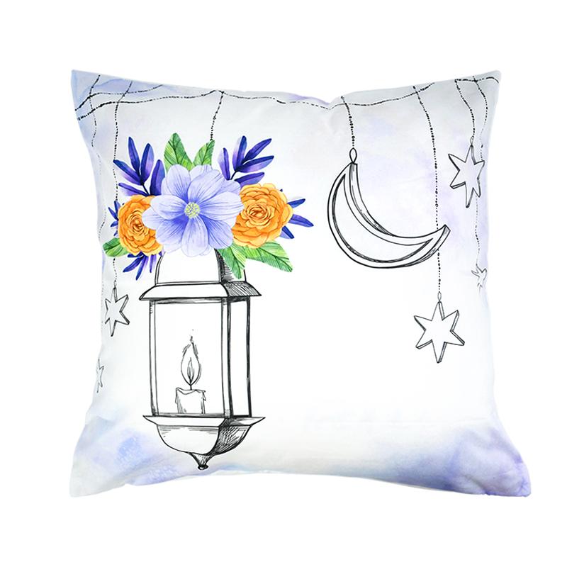 Home Decor Ramadan-themed Moon & Lantern Printed Pillowcases Pattern Cushion Cover Suitable for Sofa Bedroom Car Pillow Cover