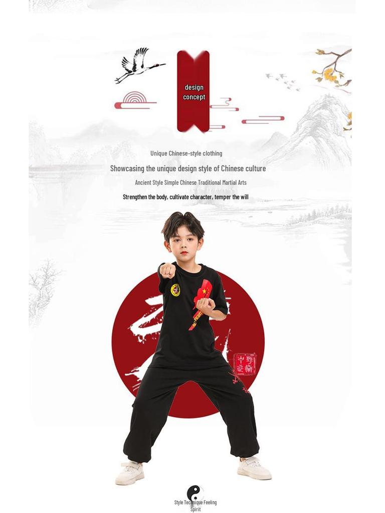 Kids' Professional Sanda & Muay Thai Training Set - Short Sleeve