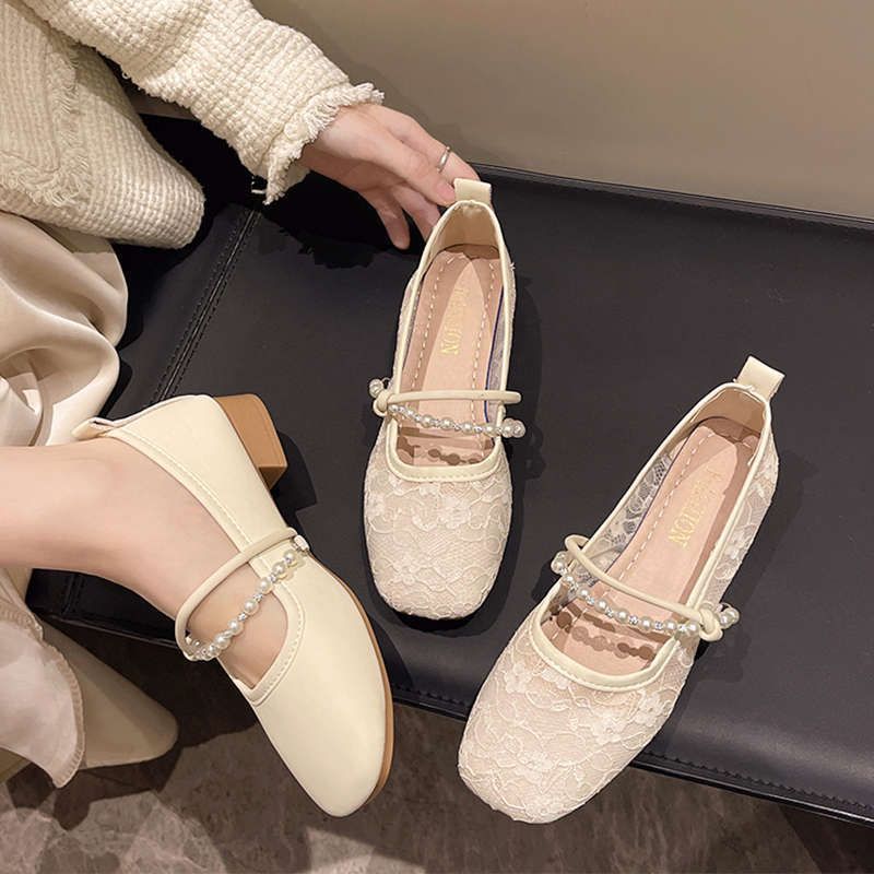 Mary Jane shoes with skirt soft-soled maternity shoes 2025 summer new gentle shoes flat single shoes women