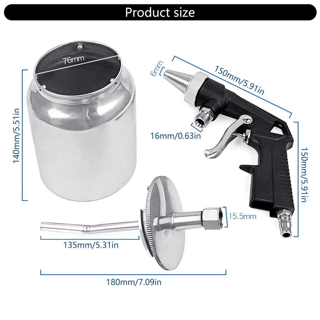 Multifunctional Air Sandblaster Gun Professional Grade Sandblaster Accessory for Efficient Rust and Paint Removal