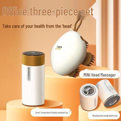 HEZHENG Head Massager & Smart Mug Office Gift Set CN Plug (adapter Included)