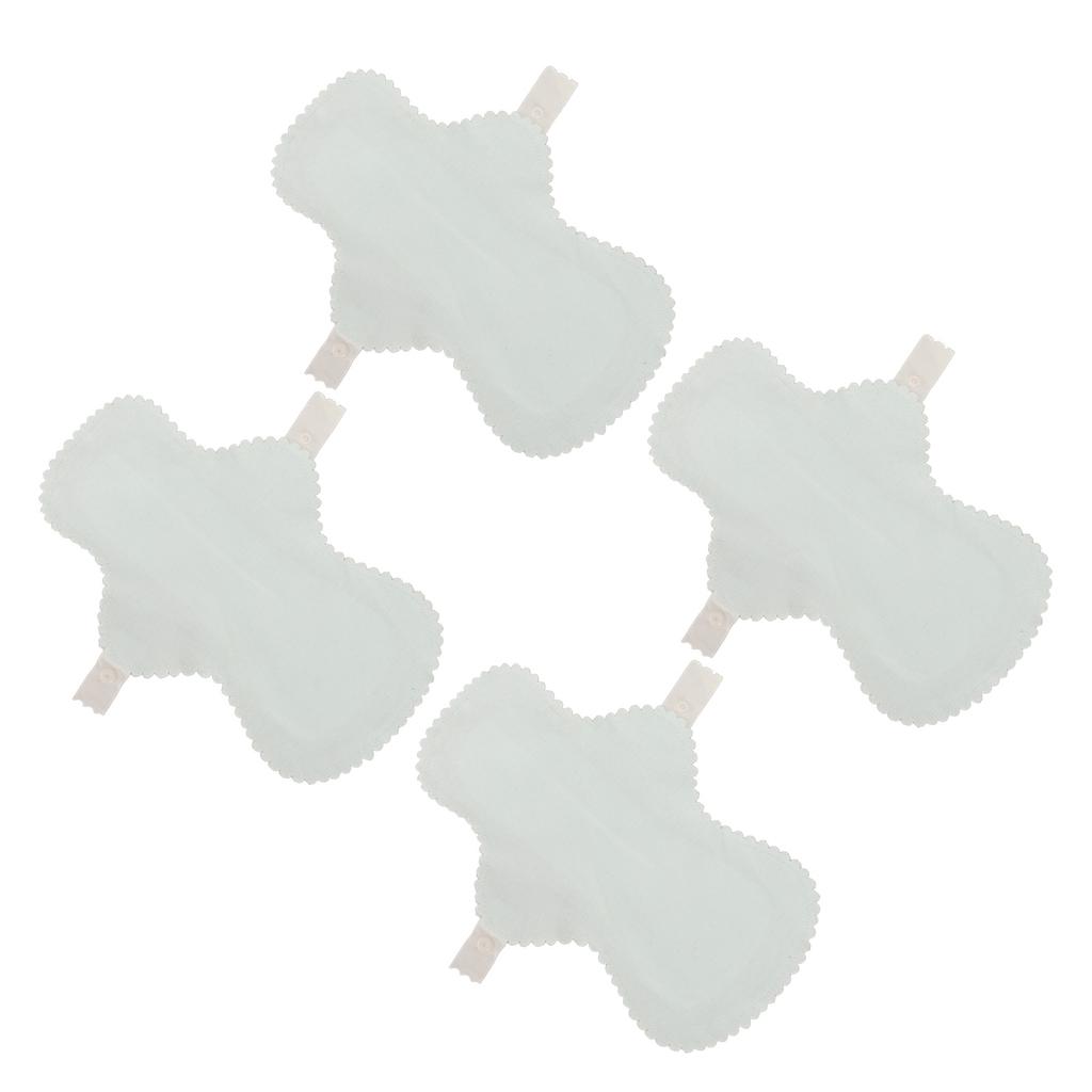 4PCS Washable Menstrual Pad Anti Leakage Breathable Pure Cotton Skin Friendly Reusable Sanitary Pad for Women Blue