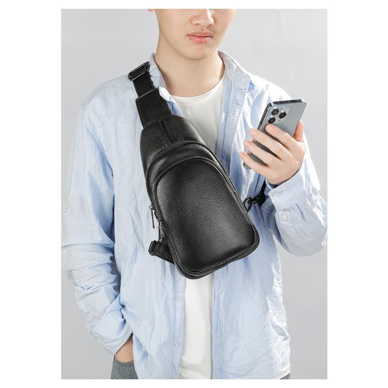 Kryssveske for menn Mote Casual Bærbar Pustende Flerlommers Brystveske