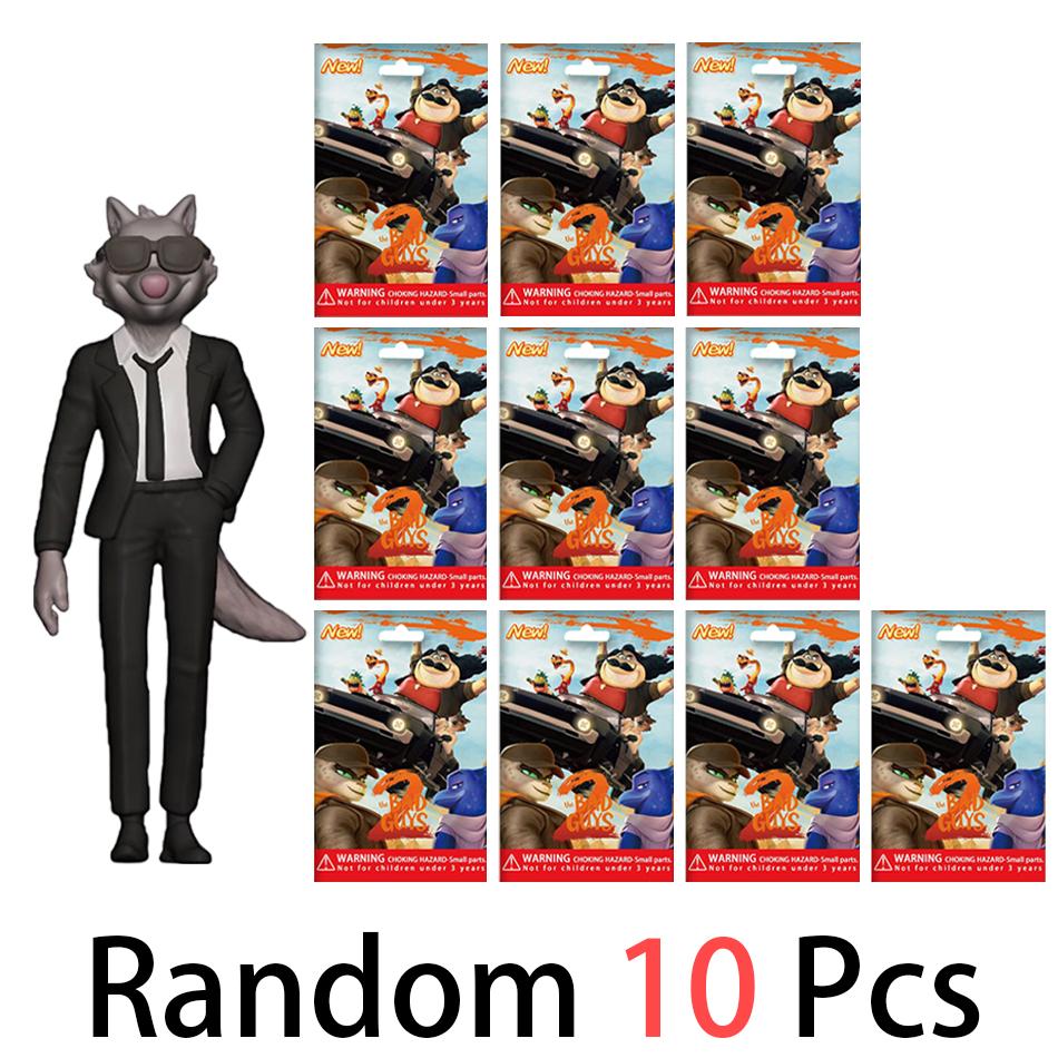 24Pcs Bag The Bad Guys Alliance Handmade Big Bad Wolf Greedy Snake Cartoon Anime Peripheral Doll Gift