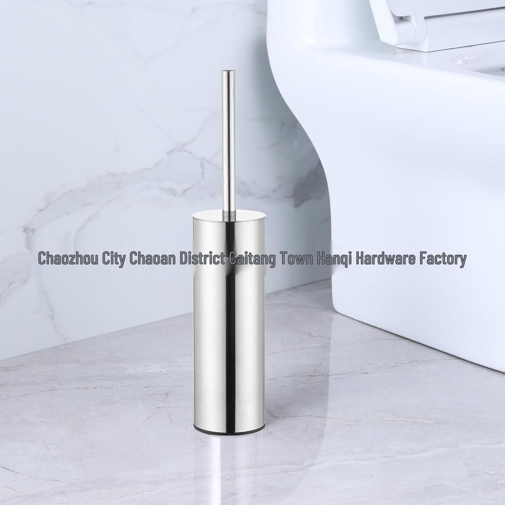 Stainless Steel Toilet Brush, Detachable & Washable, Wall-Mountable & Floor-Standing, Long Handle for Bathroom Use.