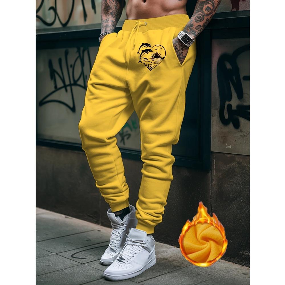 Mens Print Lounge Pants New Style Autumn Winter Male Fashion Streetwear Casual Sweatpants