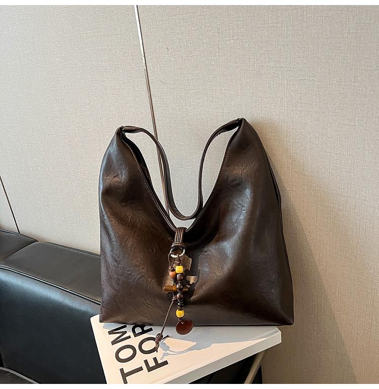 

Retro tote bag women s bag 2025 autumn and winter new Korean armpit bag versatile large-capacity shoulder shopping bag bag