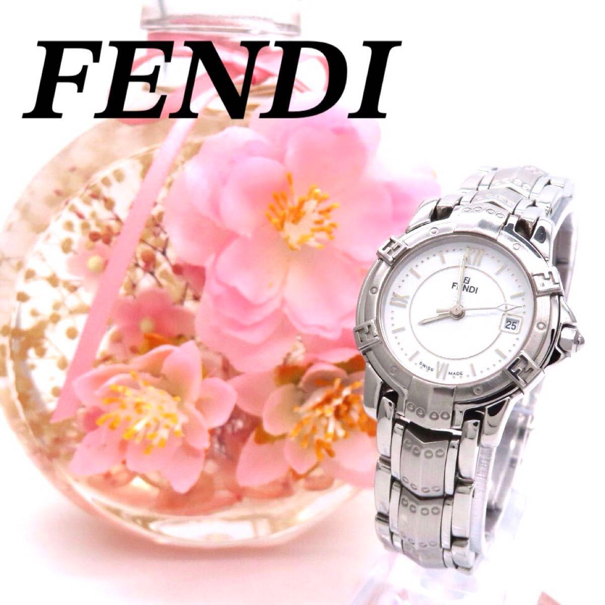 Used Extremely Good Condition 3500L FENDI Watch White Date Ladies
