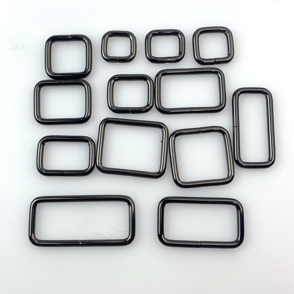 3.8MM Thick Iron Square Ring Buckle for Luggage and Webbing Adjustment