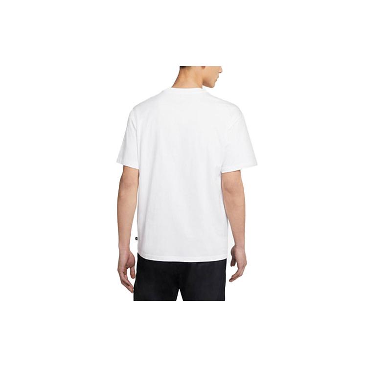 Nike SB T Shirts Men's White Crew Neck Moderate Straight Fit DB9976-100