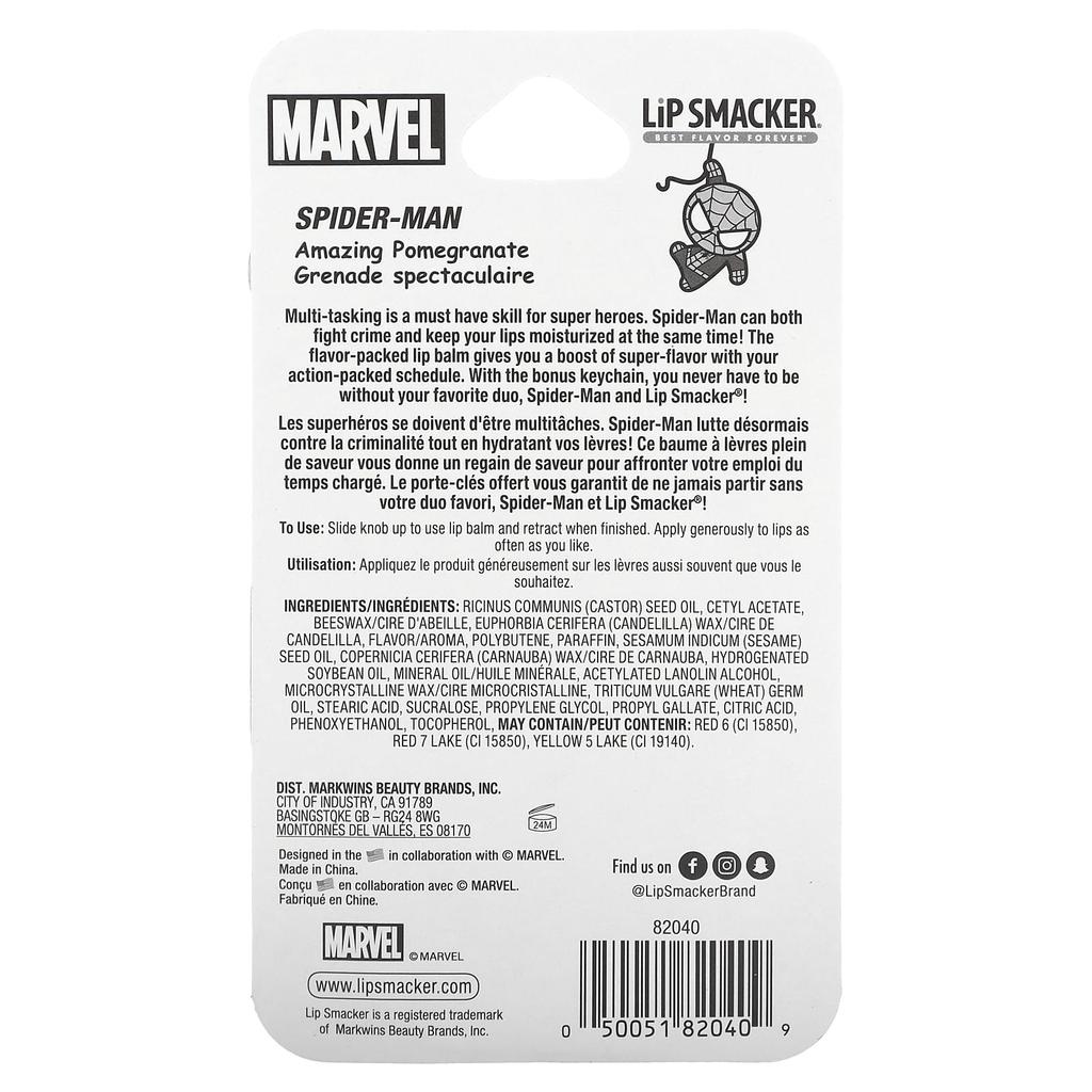 Marvel Spiderman Lip Balm Amazing Pomegranate 4G (0.14Oz)