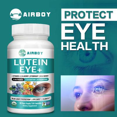 Lutéine pour les Yeux - Formule Premium de Protection Oculaire, Santé Visuelle - Zéaxanthine, Vitamine A