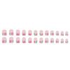 24 Stück Quadratische Falschnägel Aufdrücknägel Künstliche Nägel Falsche Nägel Aufklebenägel mit Blumendesigns Französische Nagelspitzen