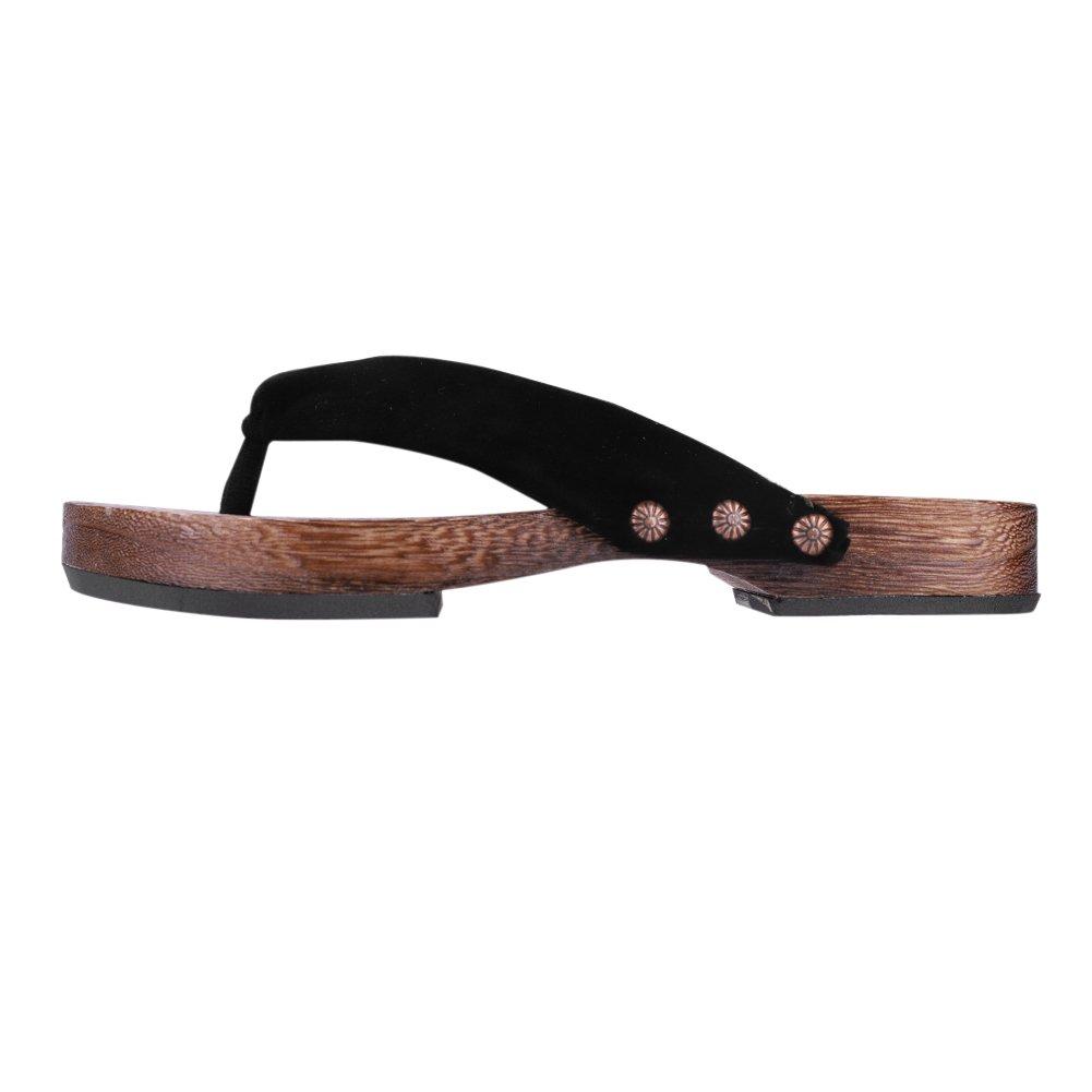 Geta Paulownia Wood Room Simple Perfect for Indoor and Outdoor Hot Fireworks XL Men's Slippers/Sandals, Flip-Flops, Japanese-Style Shoes, Breathable,