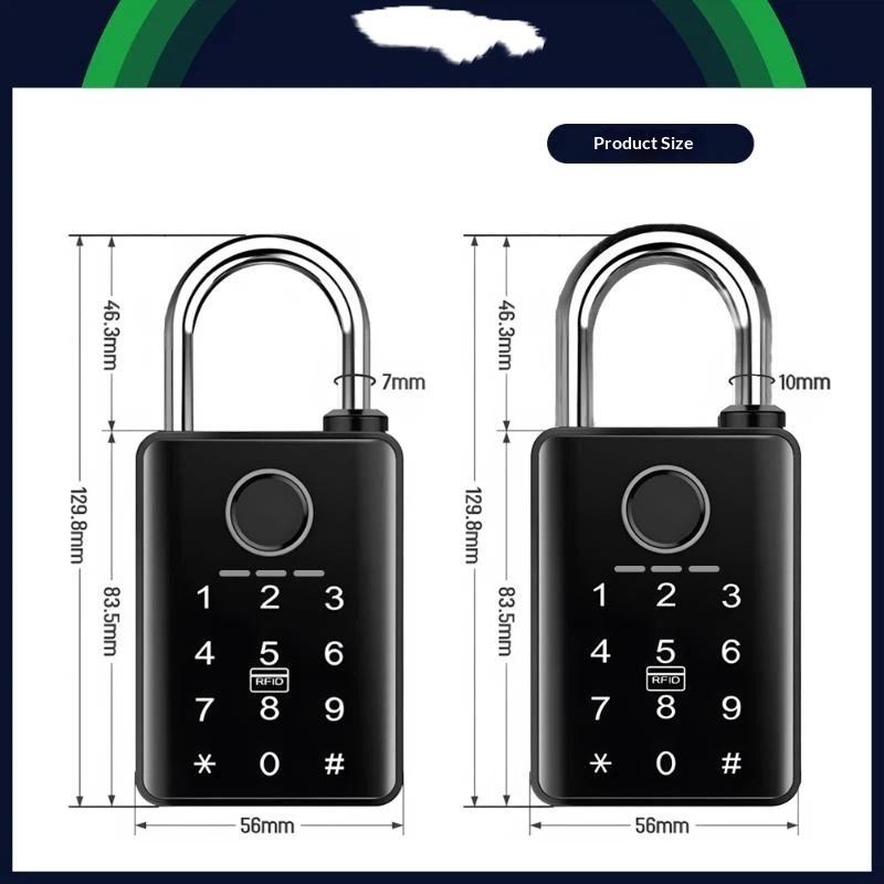 Waterproof Electronic Padlock Keyless Unlock Anti-Theft Security Lock for Warehouse Garage Gym Locker