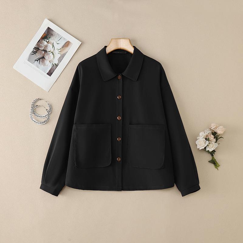 ZANZEA Women Casual Turn Down Collar Loose Long Sleeve Blouse