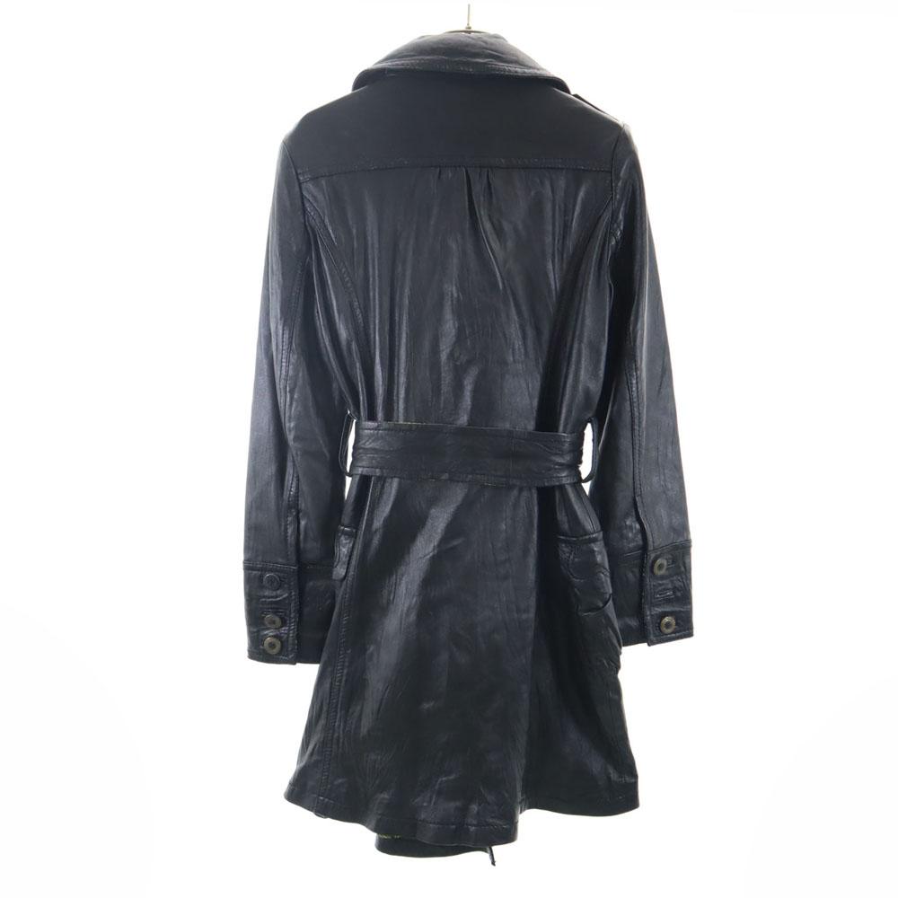 ANOTHER IMPORTANT CULTURE sheepskin trench coat Leather coat M black Women Used