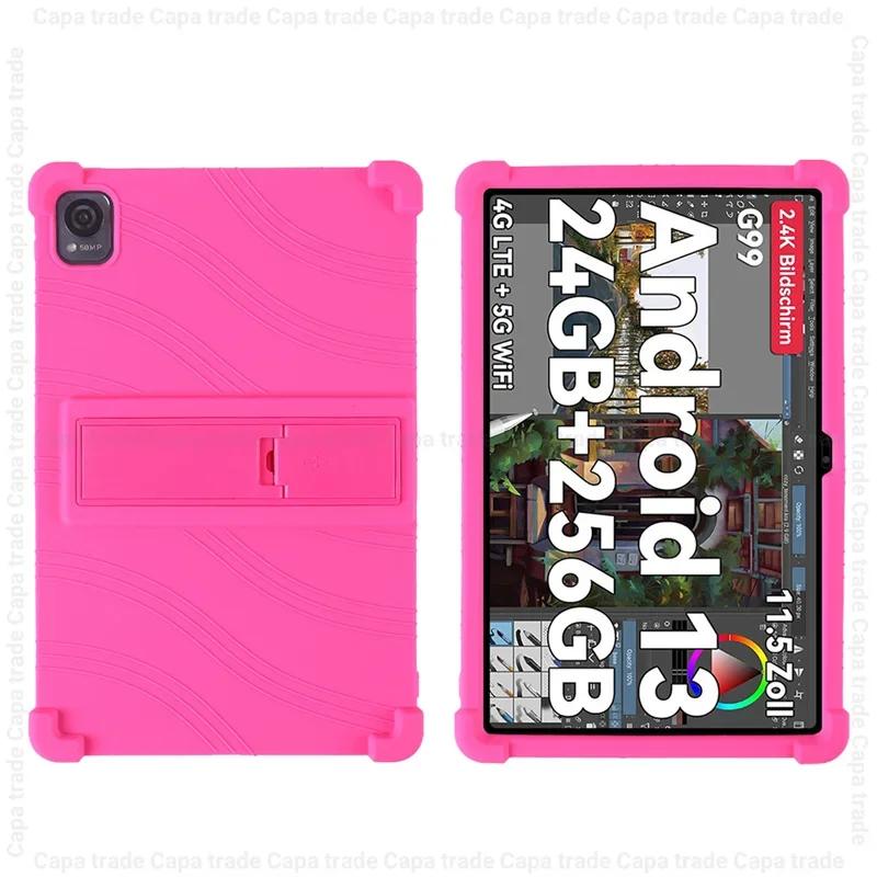Pro Blackview Mega 1 pouzdro Mega1 2024 11,5" tablet PC Nárazuvzdorný měkký základový kryt se 4 tlustými rohy silikonový kryt se stojánkem
