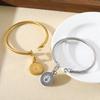 Vnox Einzigartige Edelstahlarmbänder für Damen Herren, Padre Pio Katholischer Heiliger Runde Accessoire Armbänder, Religiöses Schmuckset Geschenke