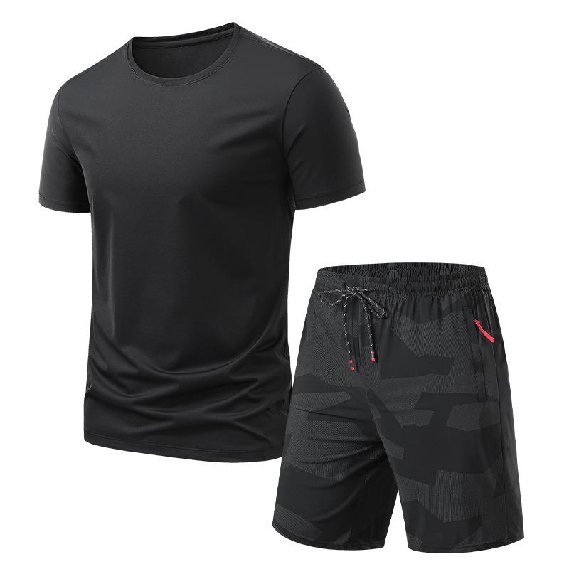 Breathable Sports Suit T-shirt Men's Shorts Casual Two-piece Suit Men's Lightweight Breathable Quick-drying