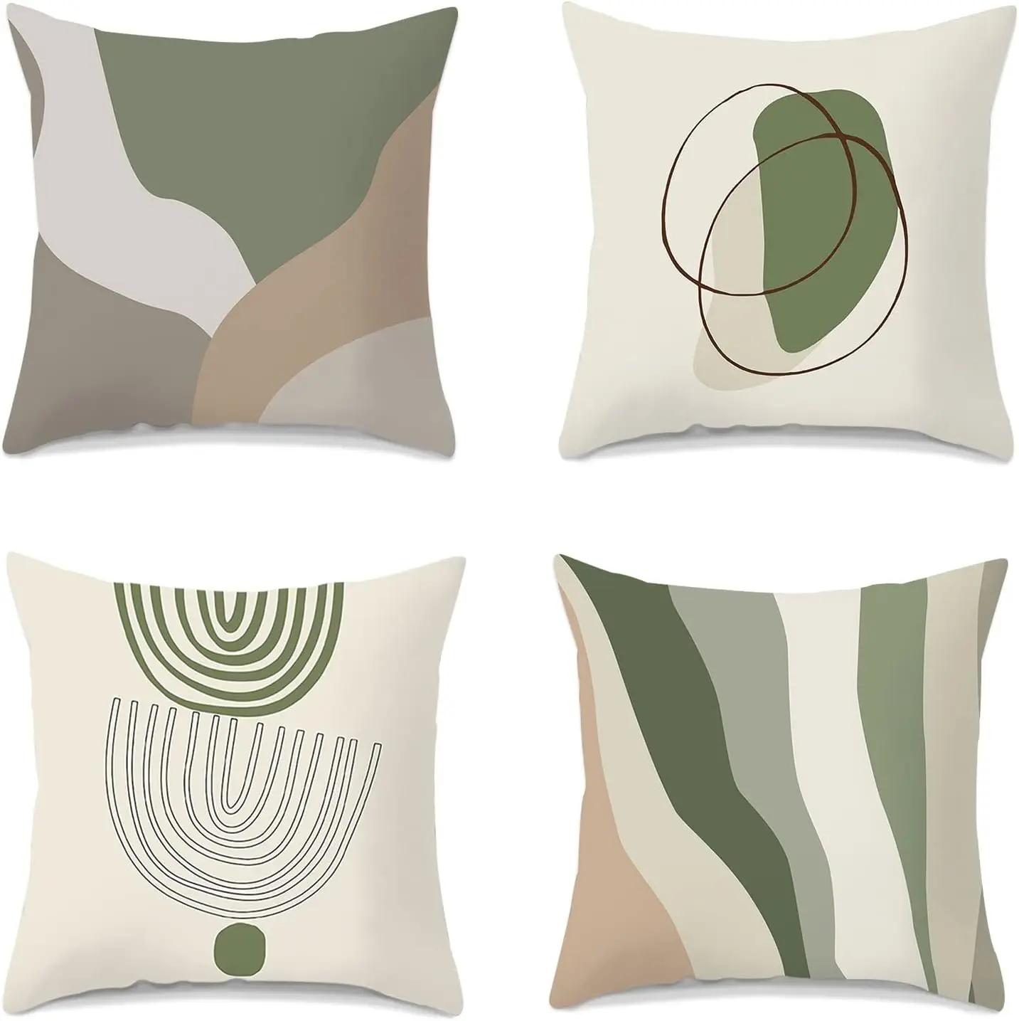 

4 Piece Linen cushion cover 45x 45, pillow cover sofa decoration, for sofa, living room, home decoration 16x16Inch