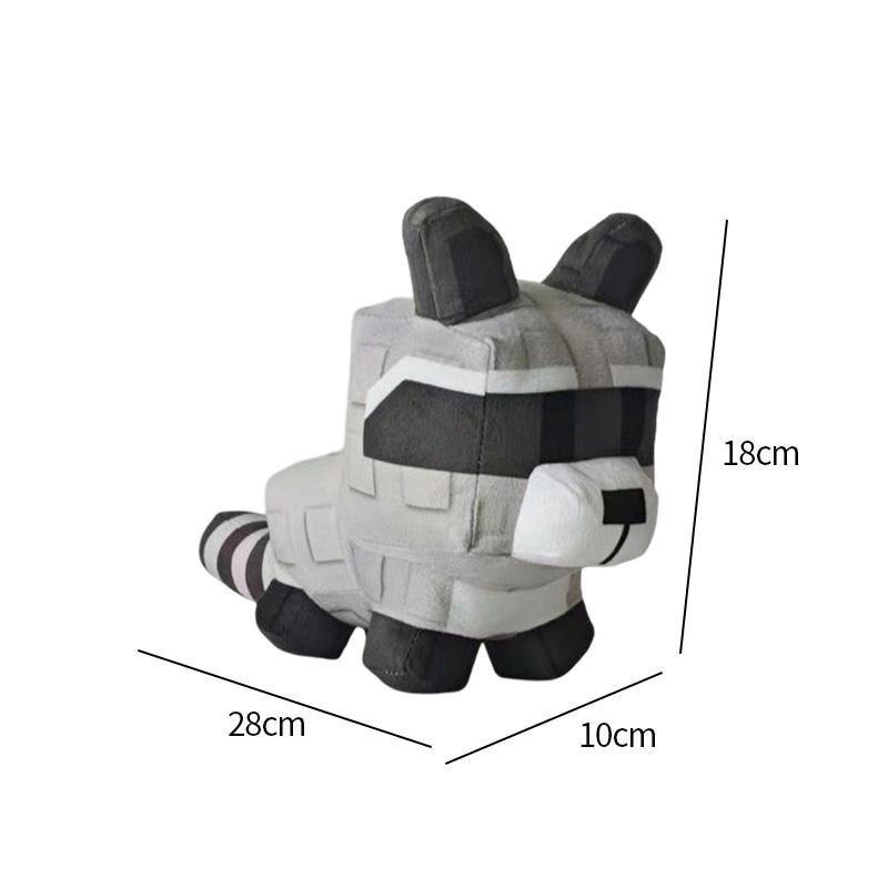 Game Grow A Garden Small Game Pillow Keychain Raccoon Red Fox For Birthday Gifts Plush Pixel Animal Model Ornament Game Souvenir