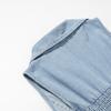 Women's Blue Sexy Button Denim Long Dress