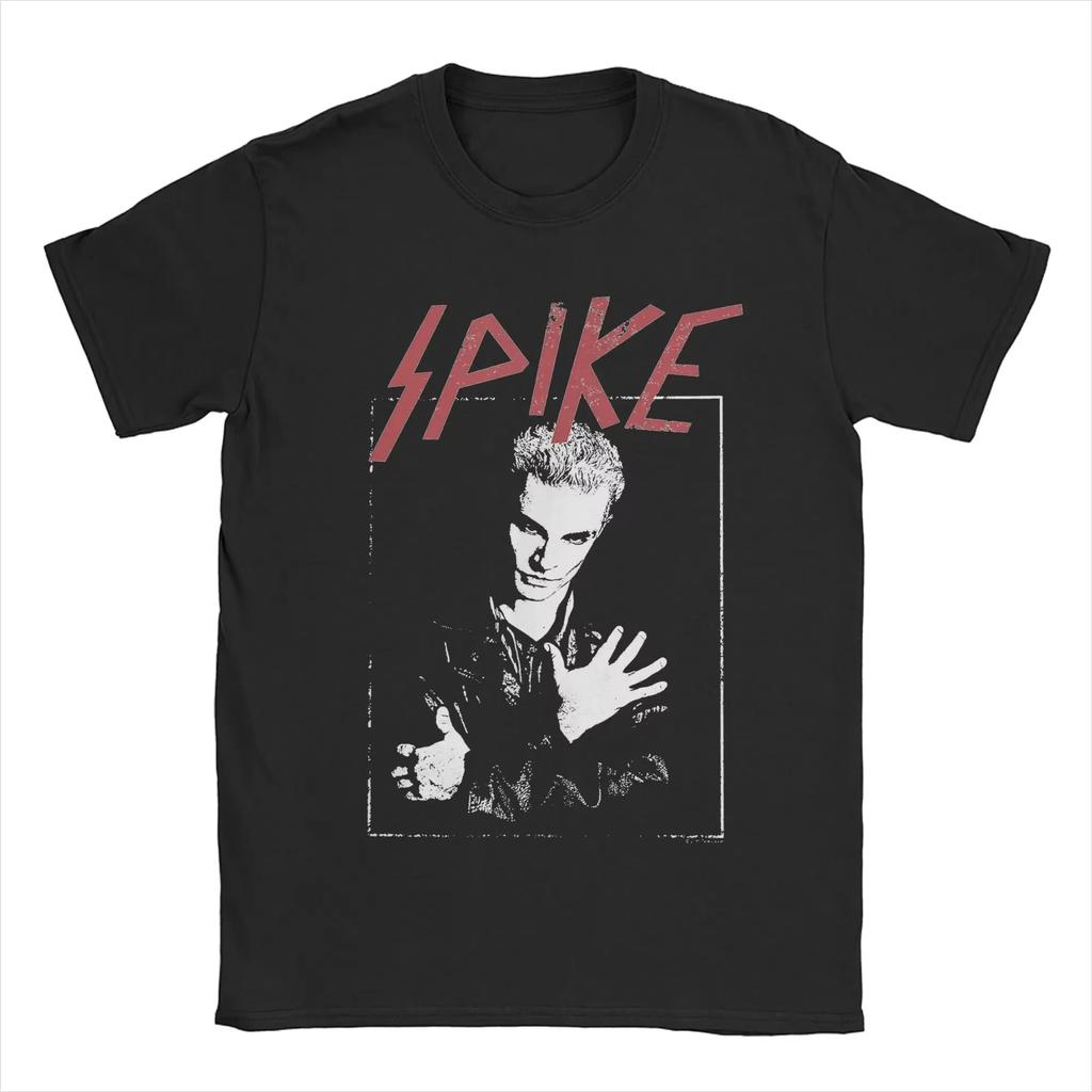 Buffys The Vampires Slayers Spike T Shirts Tee Womens Unisex Cotton Summer Harajuku Oversized Novelty Perfect for Buffys Lovers