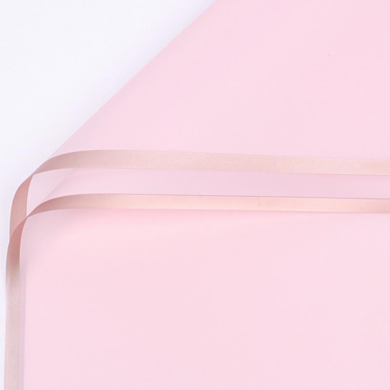 Gold-Edged Jelly Film Korean Bouquet Wrap - Translucent, Waterproof, Christmas Flower Wrapping Paper.