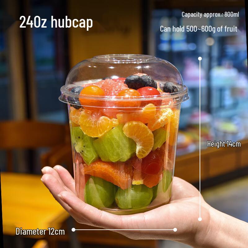 Disposable Plastic Fruit Cups with Dome Lids