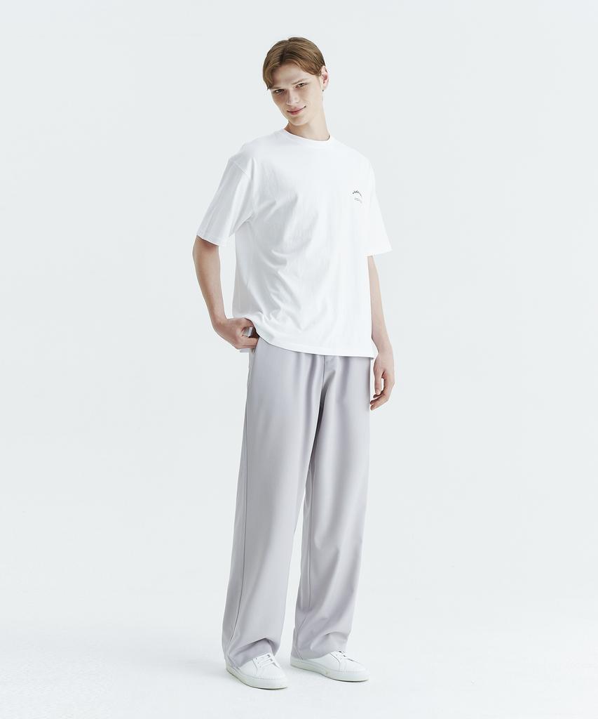 WHOLOVESART Unisex Essential Wide Banding Slacks Mystic Gray
