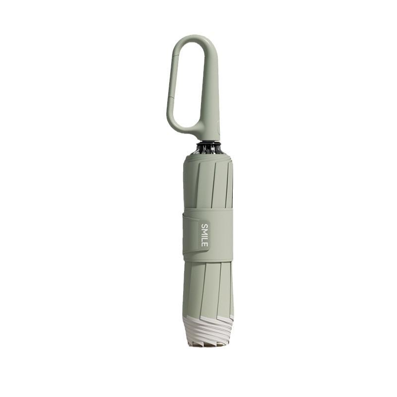 72-Rib Automatic Ring Buckle Umbrella: Portable, Reinforced, Dual-Use for Sun & Rain, Folding Hook Design for Men & Women