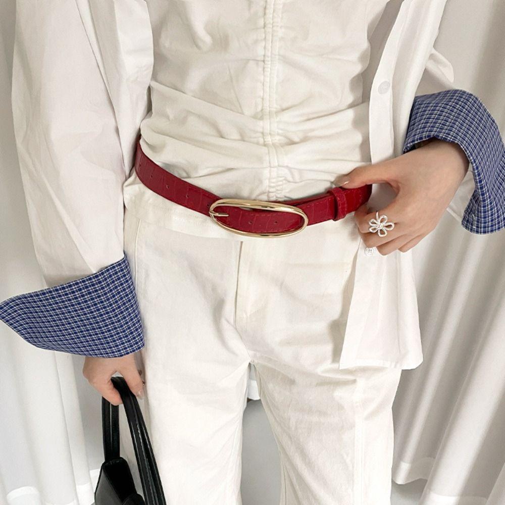 PU Leather Y2k Waist Belt Luxury Dress Jeans Belt Fashionable Women's Belt Spicy Girls