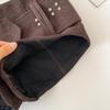 American Retro Low-Waist Corduroy Belted Shorts for Women - Autumn/Winter Fashion