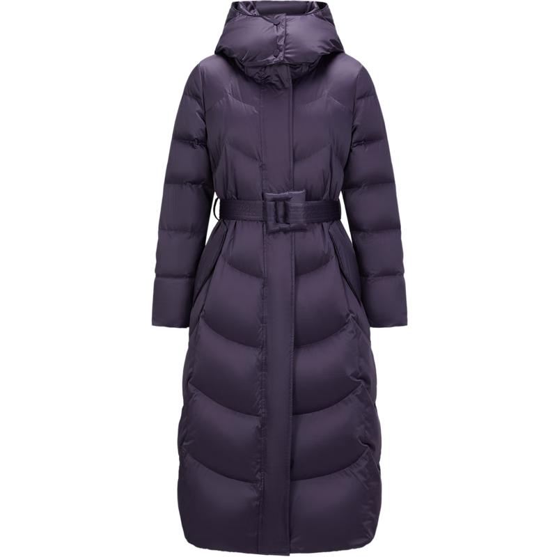 Jiu Zi Anna Kou 2024 Winter Elegant Hooded Goose Down Jacket